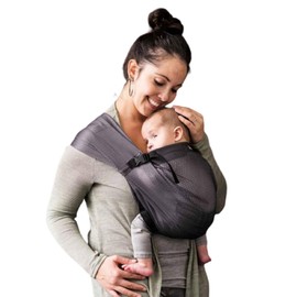 minimonkey MMSM003 Mini Monkey Sling Mini Sling, Mesh, Newborn, Vertical Hugging Baby Sling, Gray, 0 Months -