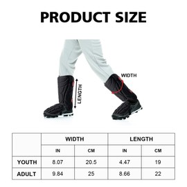 Norespnea Batter's Leg Guard, Baseball Shin Guard, Batter's Baseball Softball Leg Guard for Youth and Adult -Black(Adult)