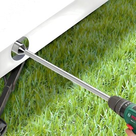 30cm Caravan Corner Steady Jack Leg Winder Drill Adaptor Attachment, 19mm Caravan Stand Jack Extension Socket Adapter, 19mm Socket, 30cm Hexagonal Shaft, for caravans and Mobile Homes