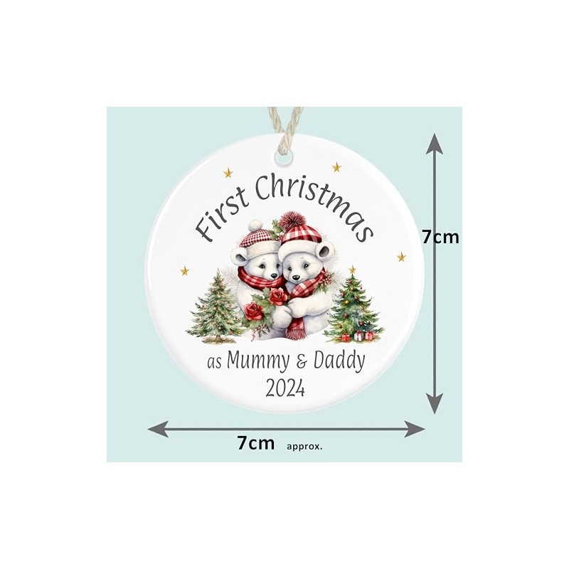 First Christmas as Mummy & Daddy Ceramic Ornament, Xmas Tree