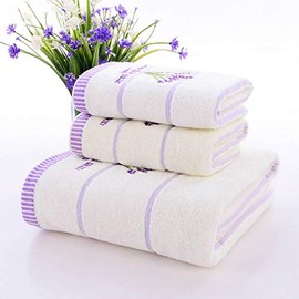 JIUJ 3 Piece Bath Towel Set Face Cloths Hotel Quality Super Soft and Highly Absorbent Thick Towels Machine Washable for Bathroom Shower Gifts (2 Face Towels, 1 Bath Towels)