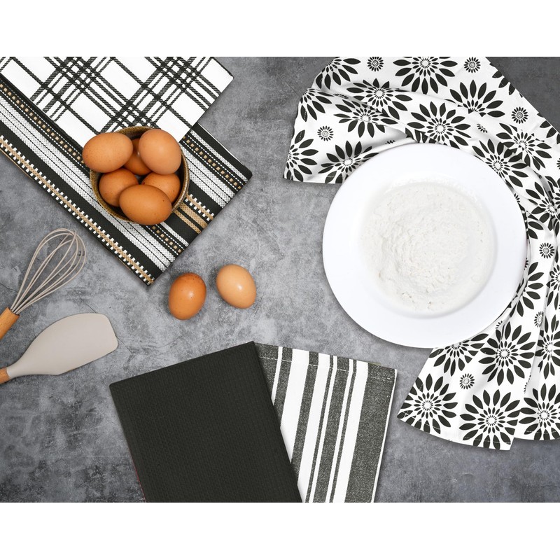 Assorted Kitchen Towels Large 16x26 inches 100% Cotton Set of