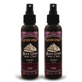Black Canyon Caramel Woods Scented Sprayable Lotion with Jojoba Oil, 4 Oz (2 Pack)