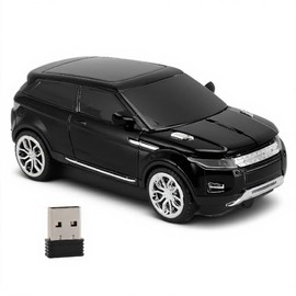 ASHATA Ratón Inalámbrico para Computadora con Forma de Automóvil, Ratones ópticos para Juegos, 2.4G 1600 dpi Cool 3D Ratón para Computadora con Forma 