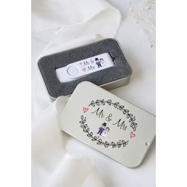 Mr & Mrs Wedding Bride & Groom USB Flash Drive Memory Stick in Gift Tin For Photos or Video (32gb memory)