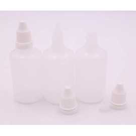 50 Weiß Kunststoff nachfüllbar leer Wallende Flaschen Eye Liquid Flexibler Dropper Ampullen Probe Verpackung Aufbewahrung Halter Behälter mit Schraubdeckel und orfice Reduzierstück 15ml, weiß,