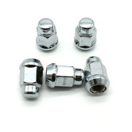 TEMO Set de 20 birlos de tipo alto cromados de 14 mm x 1,50