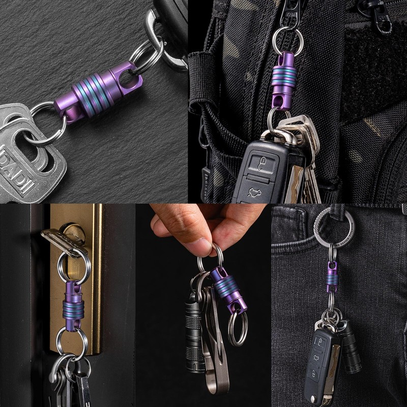 TISUR Key Chain Breakaway Quick Release Carabiner Detachable Key Chain