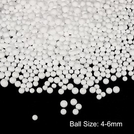 sourcing map Foam Beads Foam Balls 4-6mm for Wedding and Party Decorations, Tiny Packing Balls, Arts DIY Crafts Supplies (Dull White,1 Pack Approx 1250pcs)