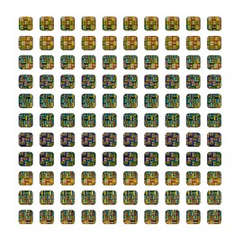 HOLOMEX 1 Paquete con 1000 hologramas de Seguridad diseño Valid Metalizado, Medida 1.0 cm x 1.0 cm Cuadrado (1000)