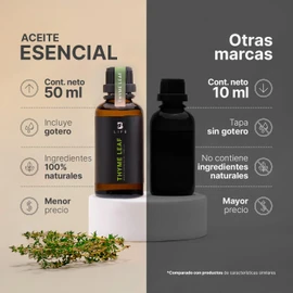 Aceite Esencial con Ingredientes Puros y Naturales de 50 ml. Aceite Esencial Tomillo (Thyme Leaf) B Life.