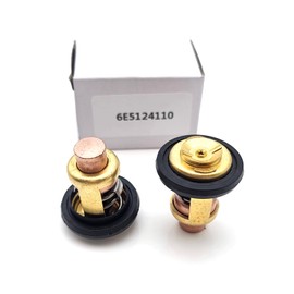 Kridets 2PCS Thermostat 6E5-12411-00 6E5124110 Fits for Yamaha 2 stroke 3-250HP 40 50 60 70 90 115 130 150 200 225 2-Stroke