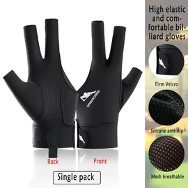Generisch Billiard Gloves, Snooker Gloves, Billiard Pool Cue Gloves, Adjustable Pool Gloves (Black)