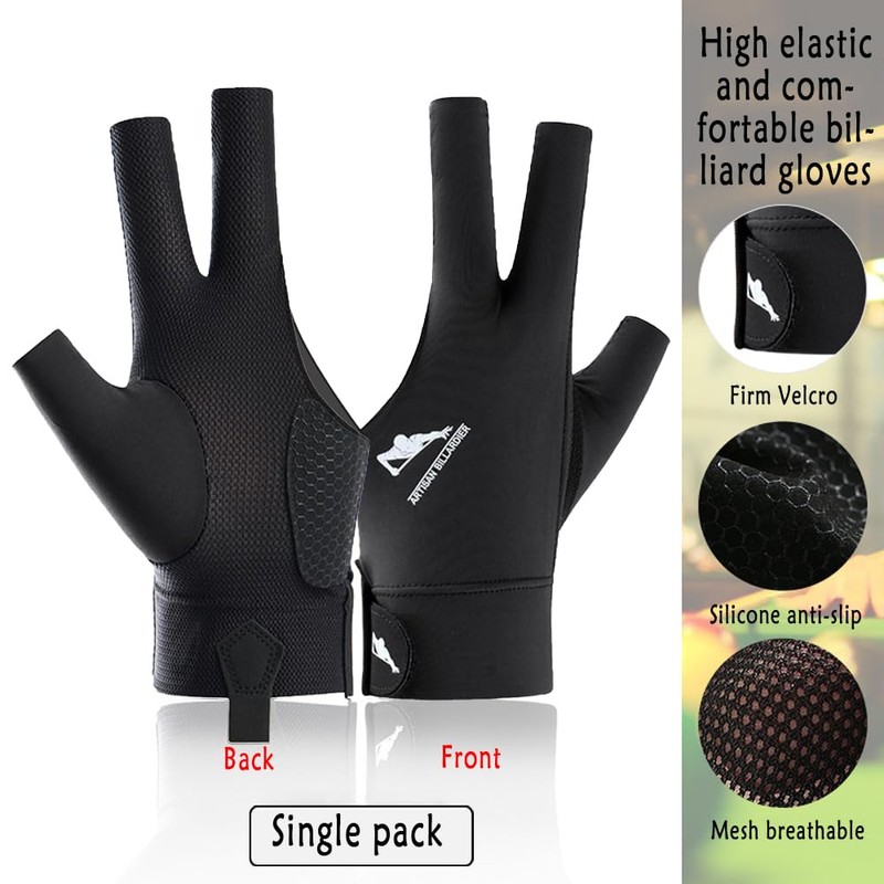 Generisch Billiard Gloves, Snooker Gloves, Billiard Pool Cue Gloves, Adjustable