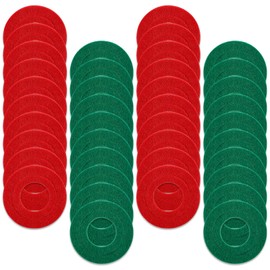 40 Pcs Car Battery Terminal Protector Anti Corrosion Washers, Fiber Felt Washer Battery Corrosion Prevention Shim Car Battery Cleaner Kit Green Red