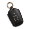 Hontumax Premium Leather 6-Button Key Fob Cover Case for Toyota