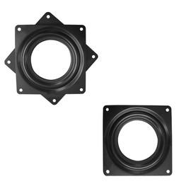 2 Pcs 4 Inch Susan Turntable Bearings Susan Turntable Lazy Susan Turntable Square Rotating Bearing Plate Lazy Susan Hardware Swivel Plate, for Swivel Plate, Revolving Shelve in Kitchen (Black)