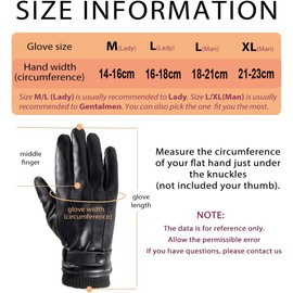 Winter Gloves Men Women Windproof Warm Thick Leather Thermal Mittens Touchscreen