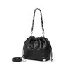 DORIS&JACKY Drawstring Bucket Shoulder Bag for Women Quilted Hobo Purse