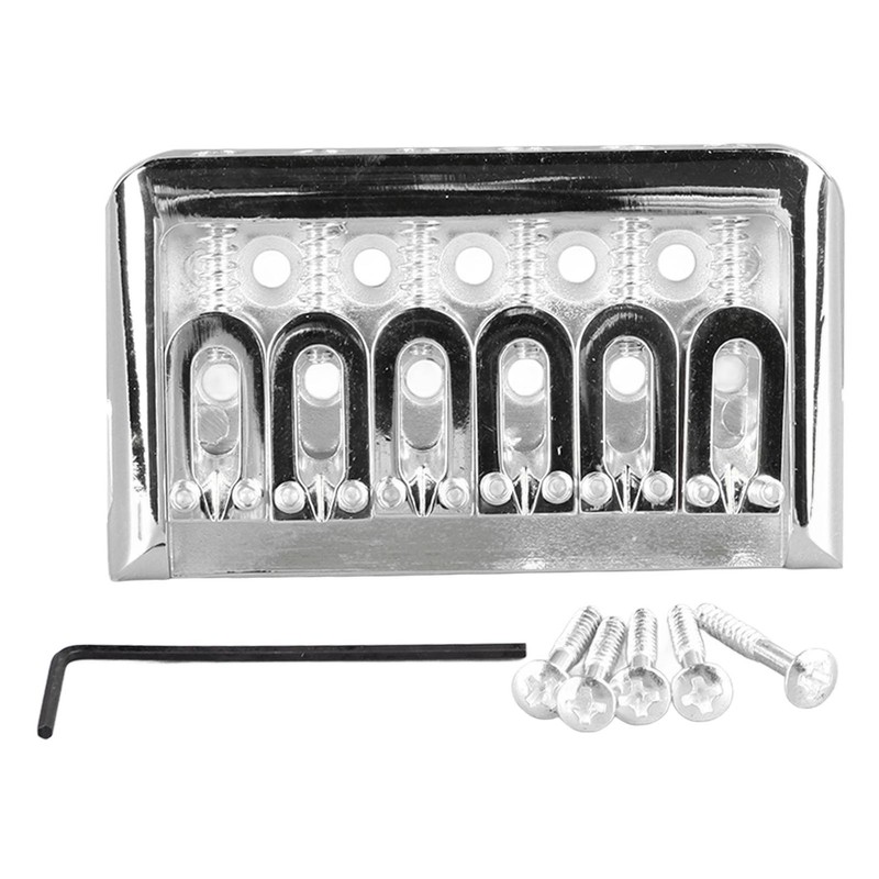 Fixed Hardtail Guitar Bridge U Shape Saddle Bridge Replacement Metal