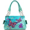 Zelris Butterfly Flower Season Embroidery Women Conceal Carry Shoulder Handbag