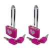 WANLIAN 2PCS Padlocks, 1.25 Inch Wide, 0.13 Inch Lock Bar