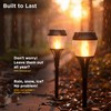 Solar Path Lights Outdoor Waterproof - Realistic Flickering LED Flame,