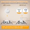 GeyouLux IP44 LED Downlights Dimmable Nickel 3000K 6 Pack