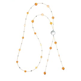SSH-Design - lange Y - Kette - hellorange lachs -