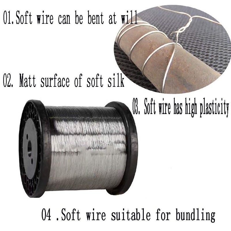 SOFIALXC 304 Stainless Steel Wire 0.4mm Soft Silk (100m)