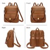 KKXIU Backpack Purse for Women - PU Leather Ladies Backpack