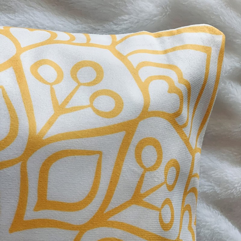 Set of 4 Luxton Home Decoration Yellow Cushion Covers, Soft