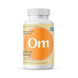 OM lions mane cápsulas de hongo melena de león 2000 mg - suplemento de hongos en cápsulas vegetales 90 piezas                                         