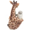 Safari Giraffe Long Neck Salt Pepper Shaker Holder Set Kitchen