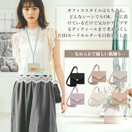 Dockii ID Card Holder, Horizontal ID Card Case, Employee ID Card Case, Unisex, Name Card Holder, Neck Strap, Card Case, Double-Sided, Name Holder, Pass Case, Holds 3 Cards