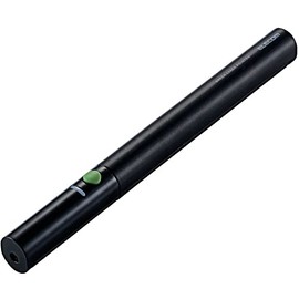 Elecom ELP-GL09BK Green Laser Pointer, No Presenter Function, Black