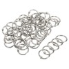 PATIKIL 50pcs 20mm Diameter Binder Rings Removable Metal Book Loose