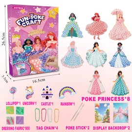 Zoyrin Push-in Craft Kits for Kids–DIY Craft Kits Gifts for Girls & Boys Ages 4, 5, 6, 7, 8, 9, Mess-Free Craft Set with 800+ Fabric & Foam Pieces