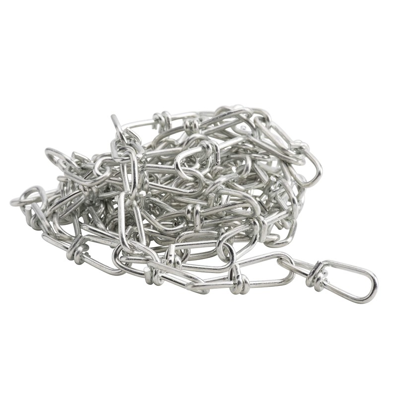 Sterling KZ24L2 Knotted Chain, Bright Zinc, 2.4mm x 2m