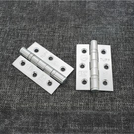 Infinity Decor Heavy Duty 75mm (3Inch) Steel Ball Bearing Butt Hinges Pair - CE7 Fire Rated Wooden Door Hinges for Internal External Use (Satin Chrome)