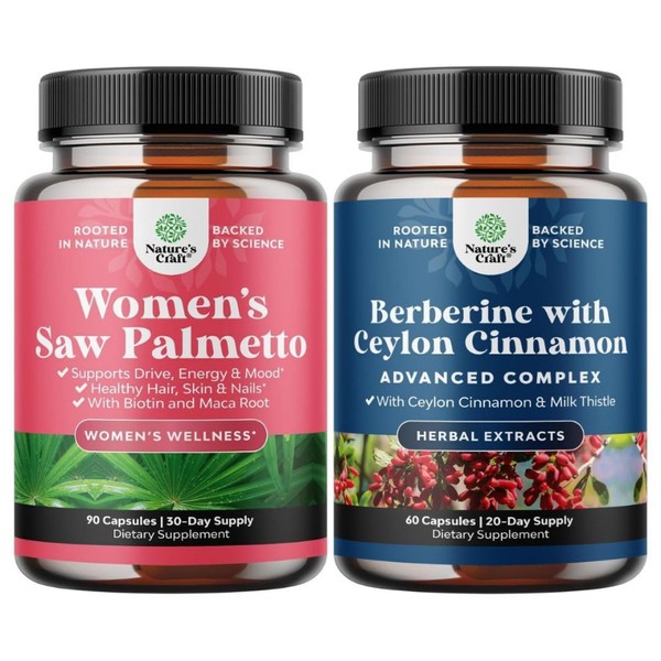 Bundle of Extra Strength Saw Palmetto for Women and Balancing