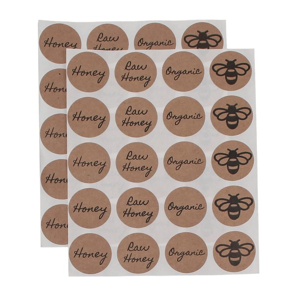 ChromaLabel 1 Inch Kraft Dot Labels on Sheets, 1080 Stickers