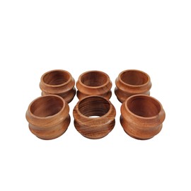 MUQQU Wooden Napkin Rings, Acacia Wood Napkin Rings (Set of 6 Pieces) Napkin Holders Perfect for Dining, Anniversary, Birthday, Dinner, Christmas and Special Occasions. Stylish Dining Table Decor.