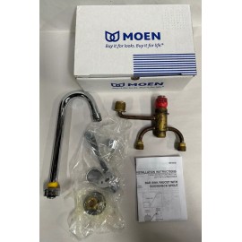 Moen NEW Moen 8901 Chrome Lever Sani-Stream Bar Sink Faucet W/ Gooseneck Spout (A13)