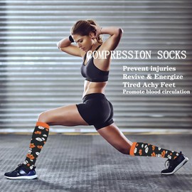 FuelMeFoot Compression Socks - 20-30mmHg Graduated Support for Men & Women, Ideal for Soccer, Running, and Nurses