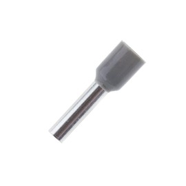 SeKi 14208 ISO Wire end ferrules. 4.0 mm², Grey, Pack of 50, Gray, 4,0mm²
