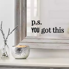MAZ Distributions - P.s You Got This Mirror Sticker – Vinyl Mirror Decals – Waterproof Mirror Inspirational Stickers – Indoor and Outdoor use Mirror Quote - Motivational Mirror Wall Stickers– MAZ 433