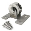 Heyous Bearing Four Hole Pulley Stainless Steel Roller Track Fixed