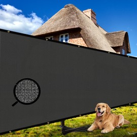 Shade&Beyond 6'x98' Dark Grey Privacy Screen Fence Cover 170 GSM Fencing Mesh Fence Panel for Wall Garden Yard Backyard Indoor Outdoor Home Decoration