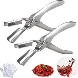 2PCS Peeler, Peeling, Shelling, Crayfish Tail Removal, Tool Ideal Crayfish Tool Includes 100PCS Disposable Gloves Suitable for Family Gatherings (2PCS)